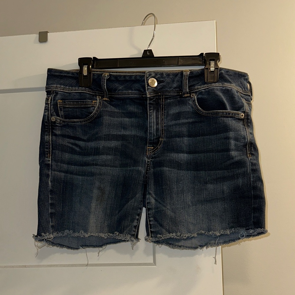 American Eagle Outfitters Dark Wash Denim Cutoff Shorts